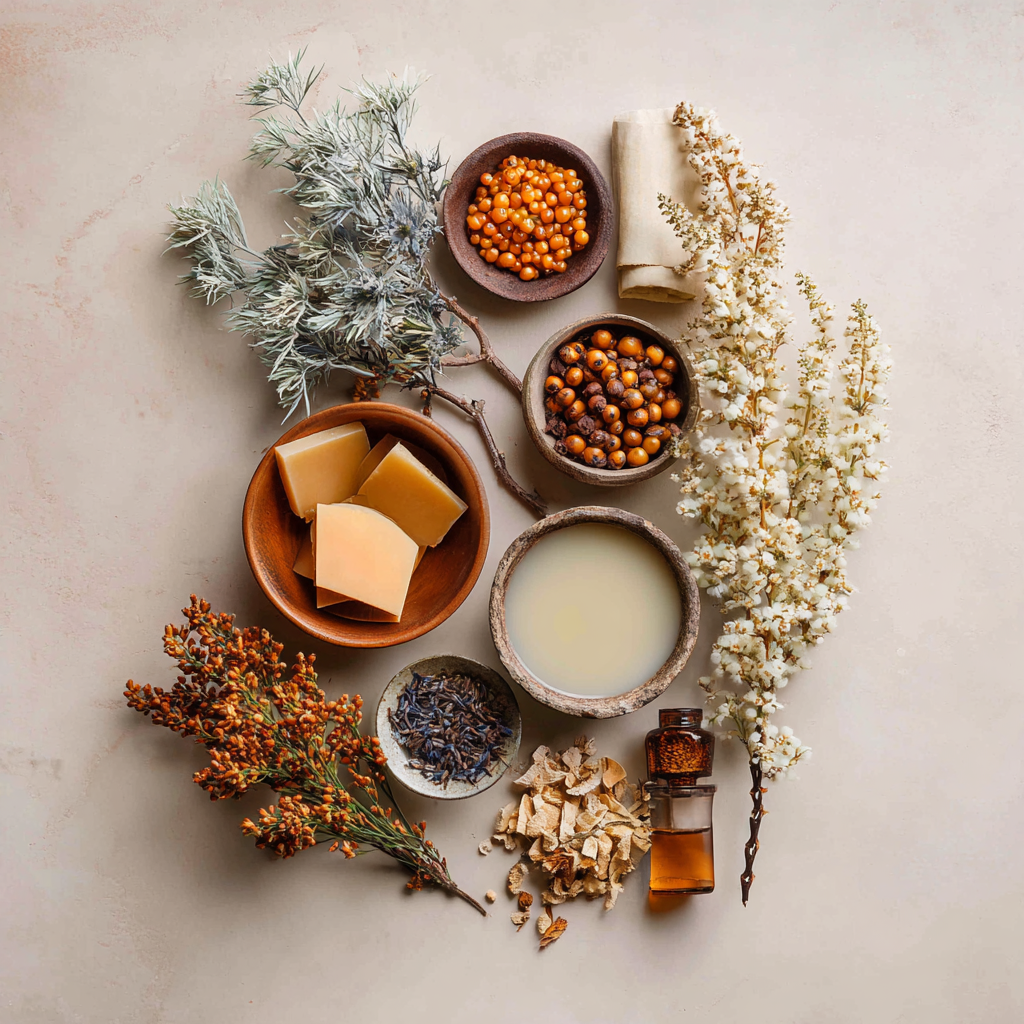 Explore Kashmiri botanicals and their skin benefits in Melissa Alchemy formulations.
